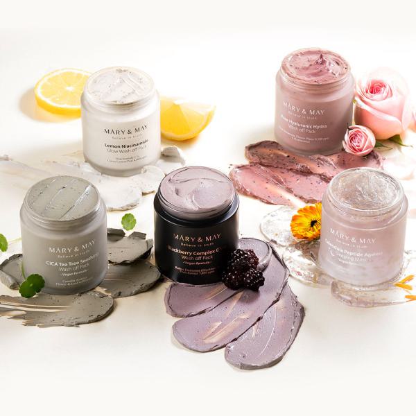 Mary&amp;May Vegan Blackberry Complex Glow Wash off Pack
