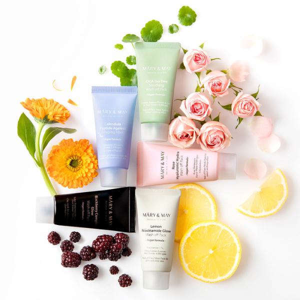 Mary&amp;May Vegan Wash Off Mask Mini Gift Set