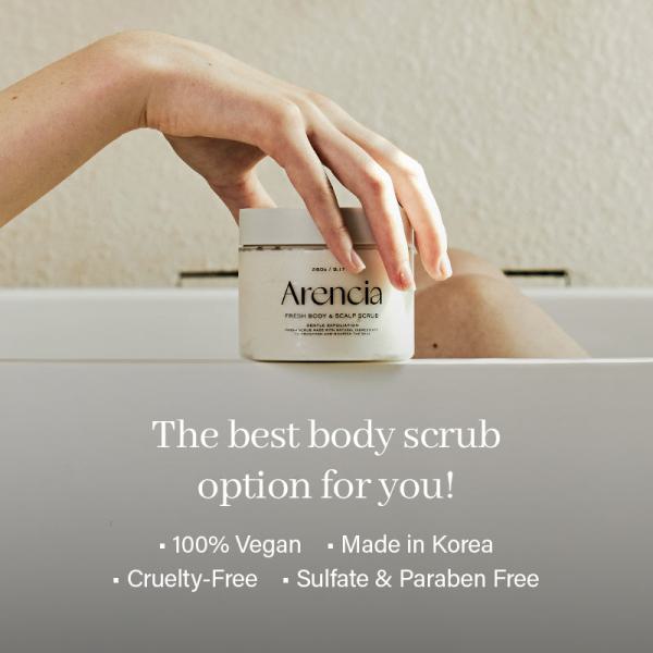 Arencia Fresh Cloud Sea Salt Body &amp; Scalp Scrub (Green)