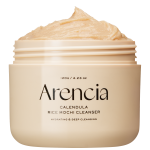 Calendula Rice Mochi Cleanser, Gentle Exfoliating Foam Wash for Sensitive, Dry, Rough Skin, 4.23oz / 120g