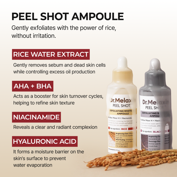 Peel Shot Glow Rice Ampoule Duo &amp; Kojic Acid Duo