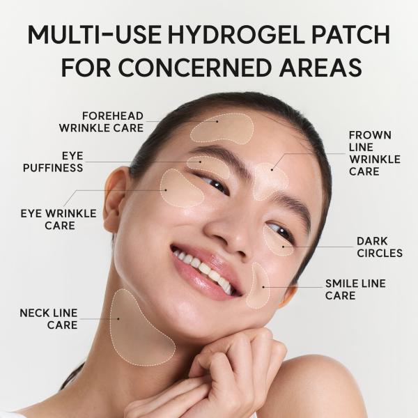 Retinal Boosting Eye Mask Patch – Depuffing Hydrogel Eye Masks with Retinal &amp; Peptides for Under Eye Bags, Fine Lines &amp; Smile Lines | 60 Patches (2.96 oz)