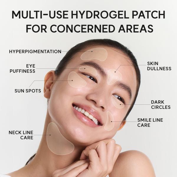 Vitamin C Glutathione Hydrogel Eye Patches for Dark Circles &amp; Puffy Eyes