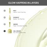 Vitamin C Glow Booster Gel Cream, Lightweight Brightening Gel Moisturizer for Even Tone &amp; Radiant Skin, 1.76 oz