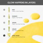 Vitamin C Booster Shot Mask, Instant Glow Boost Sheet Mask with Vitamin C Complex, Niacinamide &amp; Glutathione for Brighter, Even-Looking Skin, 0.91 fl. oz x 5 Sheets