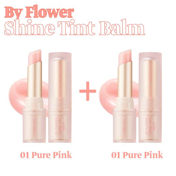 By Flower Shine Tint Balm 01 Pure Pink
