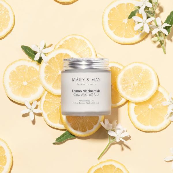 Mary&amp;May Vegan Lemon Niacinamide Glow Wash off Pack