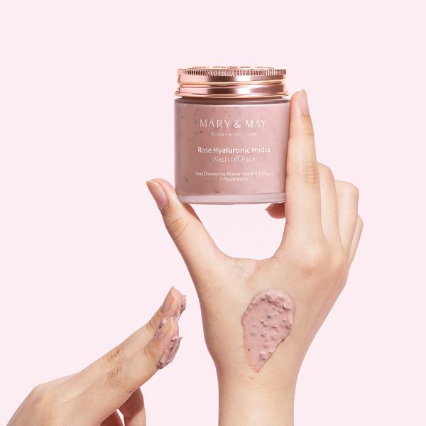 Mary&amp;May Vegan Rose Hyaluronic Hydra Wash off Pack