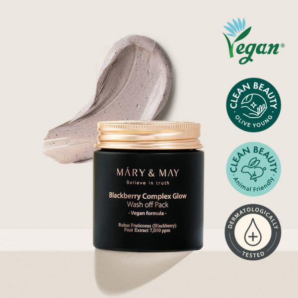Mary&amp;May Vegan Blackberry Complex Glow Wash off Pack