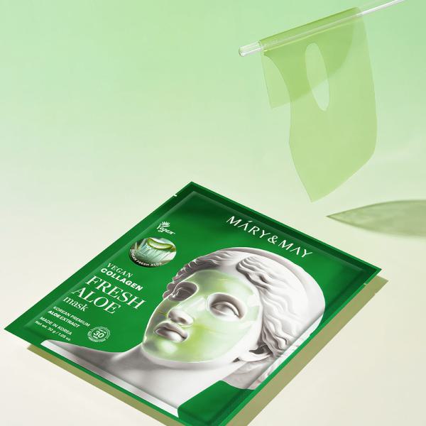 Mary&amp;May Vegan Collagen Fresh Aloe Mask