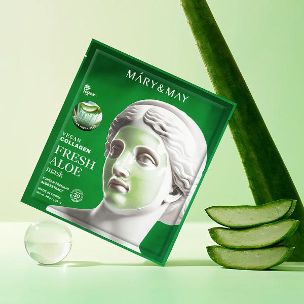 Mary&amp;May Vegan Collagen Fresh Aloe Mask