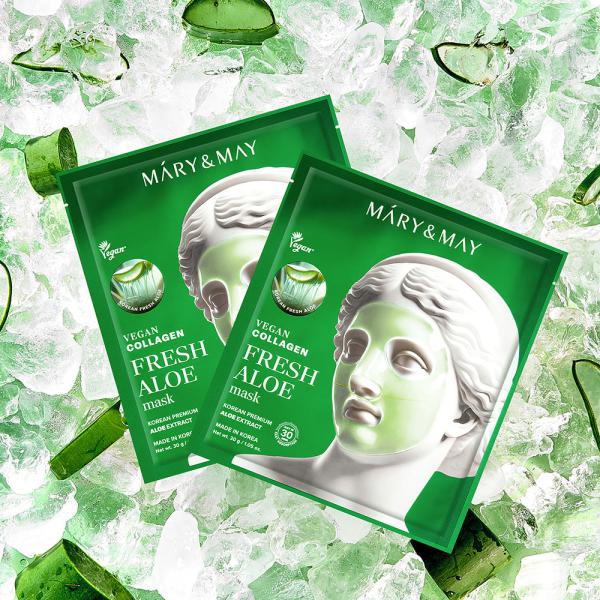 Mary&amp;May Vegan Collagen Fresh Aloe Mask