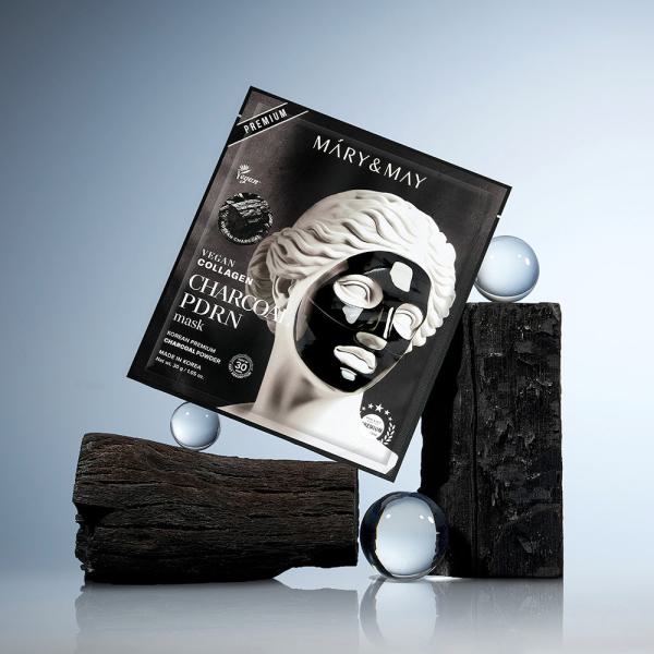 Mary&amp;May Vegan Collagen Charcoal PDRN Mask