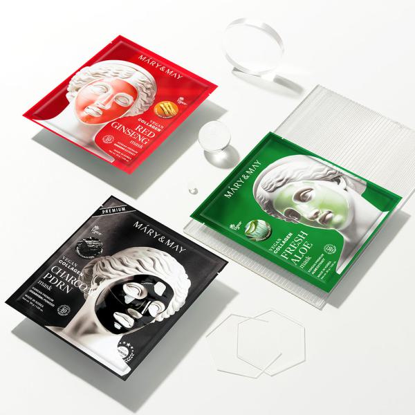Mary&amp;May Vegan Collagen Charcoal PDRN Mask