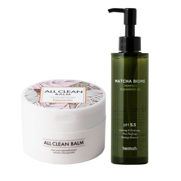 All Clean balm & Matcha Biome Cleansing Oil
