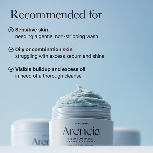 Fresh Blue Hyssop Rice Mochi Cleanser