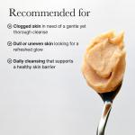 Calendula Rice Mochi Cleanser, Gentle Exfoliating Foam Wash for Sensitive, Dry, Rough Skin, 4.23oz / 120g