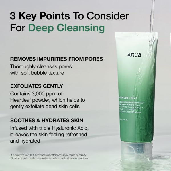 [ANUA] [2X] Heartleaf Quercetinol Pore Deep Cleansing Foam 150ml