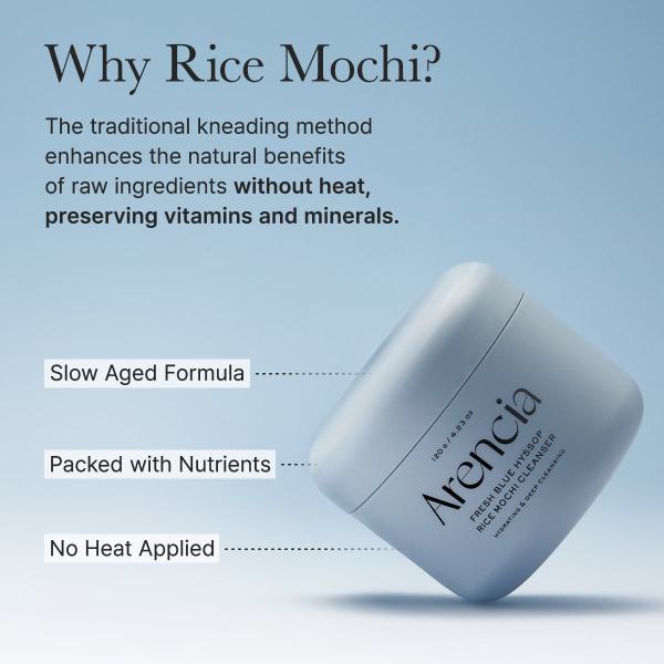 Fresh Blue Hyssop Rice Mochi Cleanser