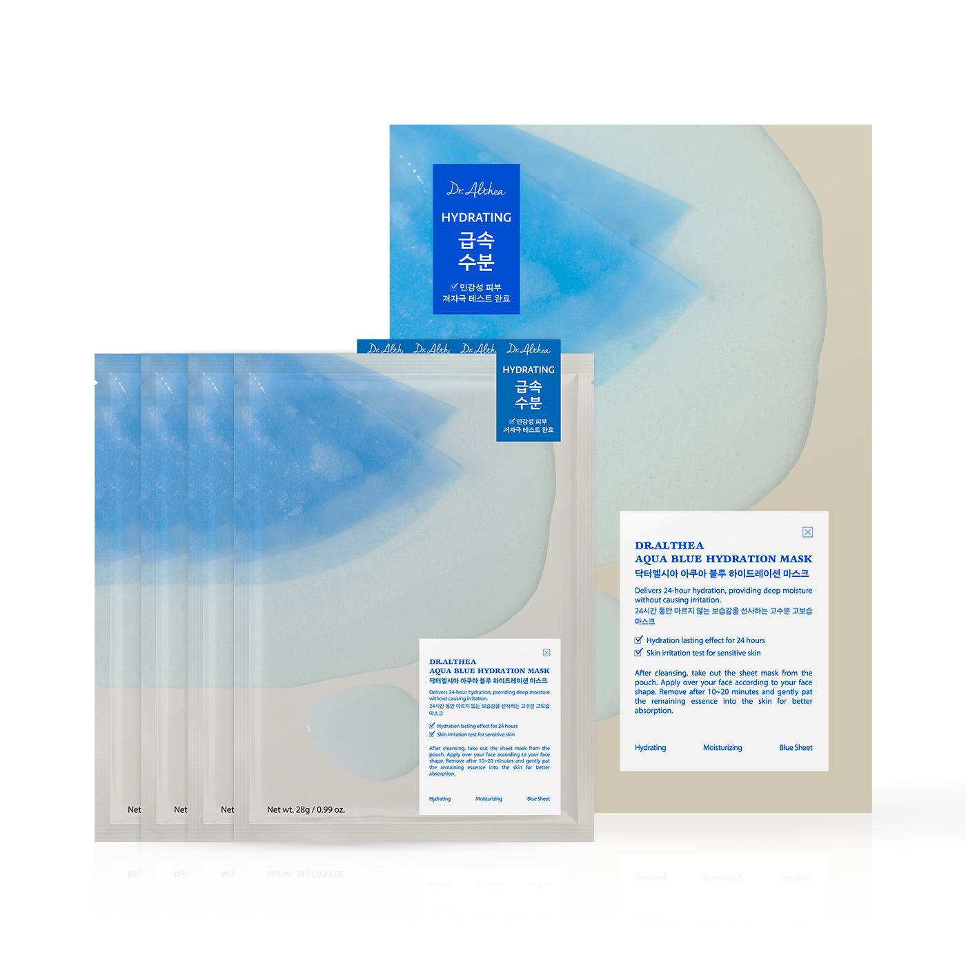 Aqua Blue Hydration Mask (Pack of 4)
