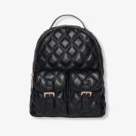 Vegan Leather Quilted Backpack