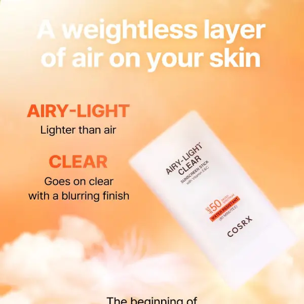 COSRX Airy-Light Oil Control Clear Sunscreen Stick SPF 50