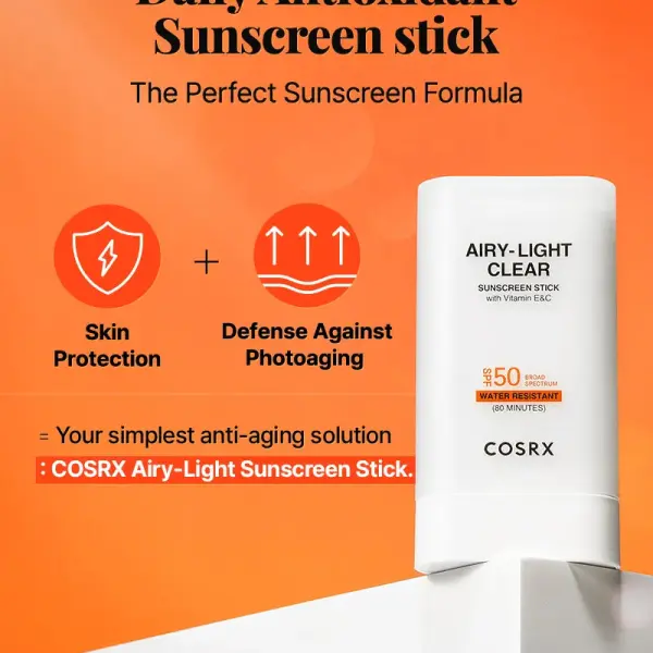 COSRX Airy-Light Oil Control Clear Sunscreen Stick SPF 50
