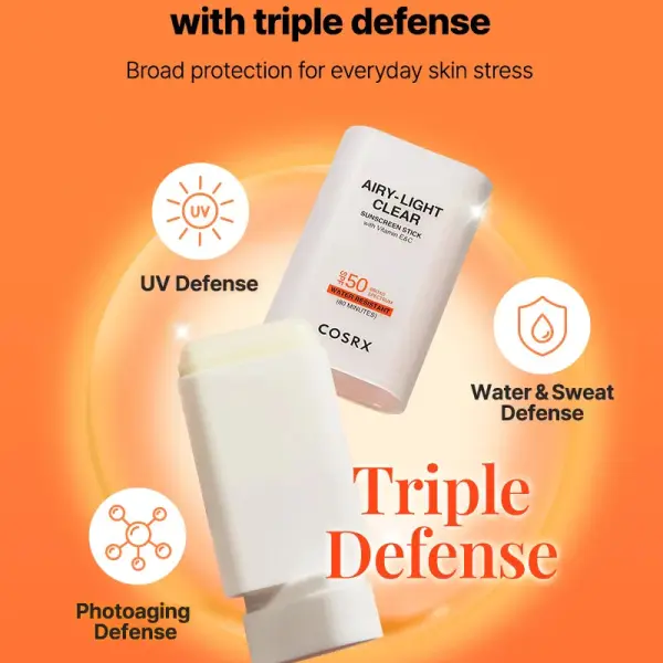 COSRX Airy-Light Oil Control Clear Sunscreen Stick SPF 50
