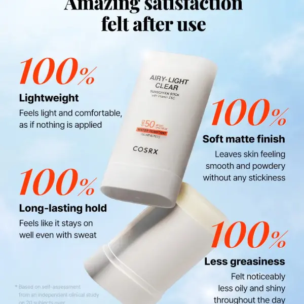 COSRX Airy-Light Oil Control Clear Sunscreen Stick SPF 50