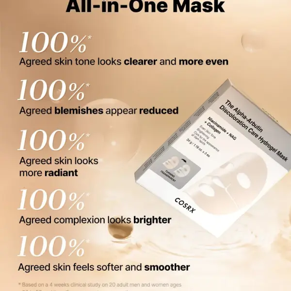 COSRX The Alpha-Arbutin Discoloration Care Hydrogel Mask