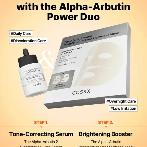 COSRX The Alpha-Arbutin Discoloration Care Hydrogel Mask