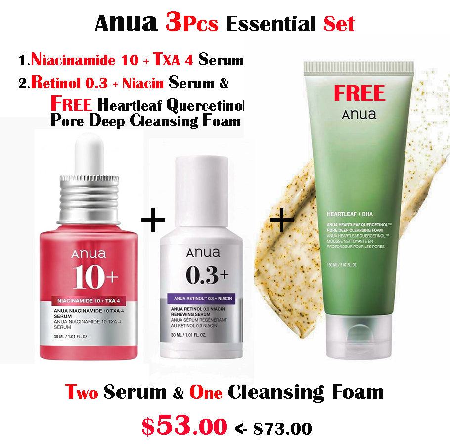 [ANUA] 3 PCS ESSENTIAL SERUM SET