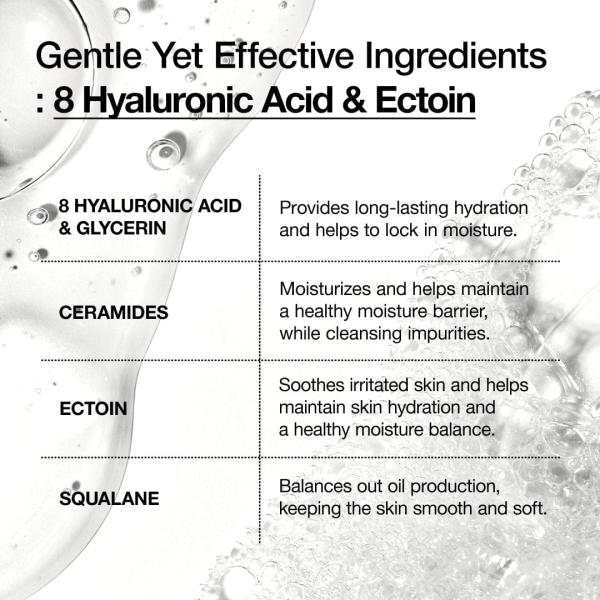 8 Hyaluronic Acid Moisturizing Gentle Gel Cleanser