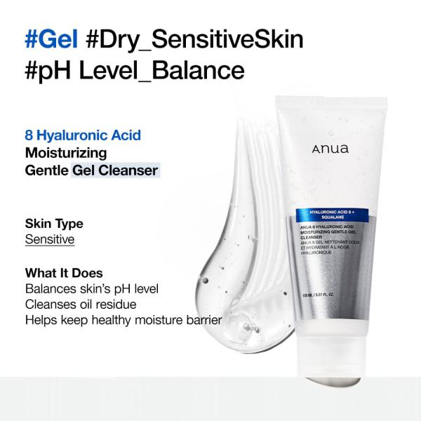 8 Hyaluronic Acid Moisturizing Gentle Gel Cleanser