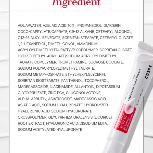 COSRX Azelaic Acid 10 B5 Redness Soothing Cream