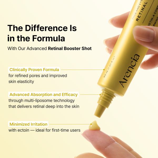 Reverse Aging Boosting Trio, Anti-Aging, Fine Lines Eraser, Vitamin C + Glutathione + Retinal + Caffeine + Peptides for Youthful Skin