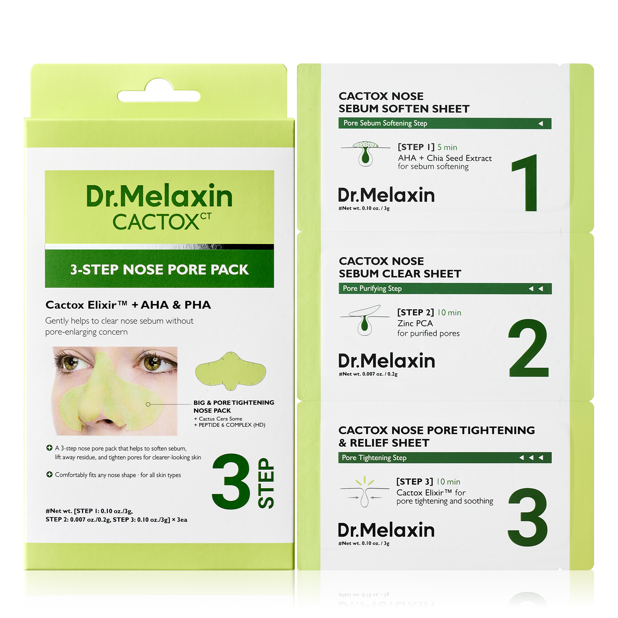 Bundle Only $9 Special: Cactox 3-Step Nose Mask Pack