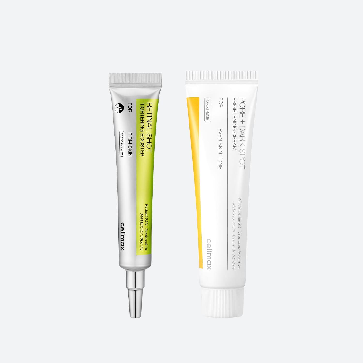 The Vita A Retinal Shot Booster &amp; Pore+Dark Spot Brightening Cream Set
