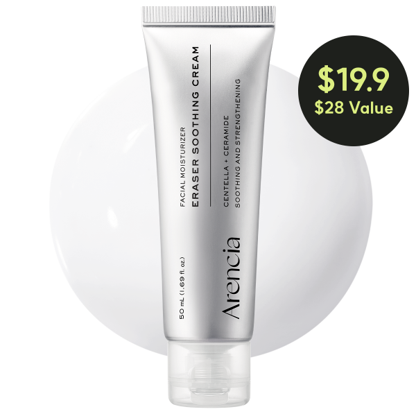 Eraser Soothing Cream, Lightweight Barrier Moisturizer with Centella & Ceramide NP for Hydration & Calm-Looking Skin, 1.69 fl. oz.