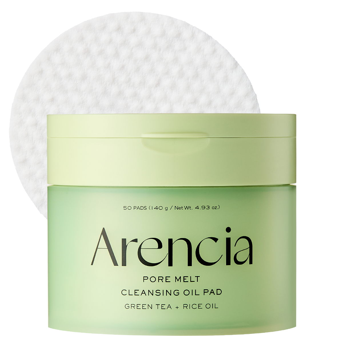 Pore Melt Cleansing Oil Pad, Easy Makeup Removing with Cleansing Wipes with Green Tea, Rice, Ceramide, 4.73 oz. (50 Pads)