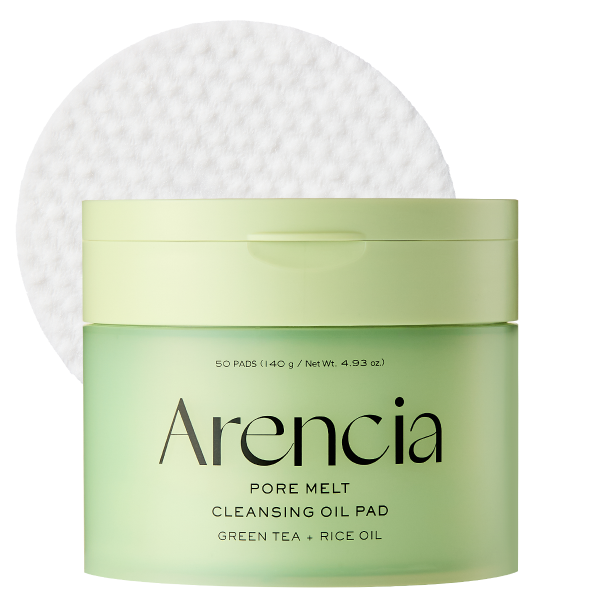 Pore Melt Cleansing Oil Pad, Easy Makeup Removing with Cleansing Wipes with Green Tea, Rice, Ceramide, 4.73 oz. (50 Pads)