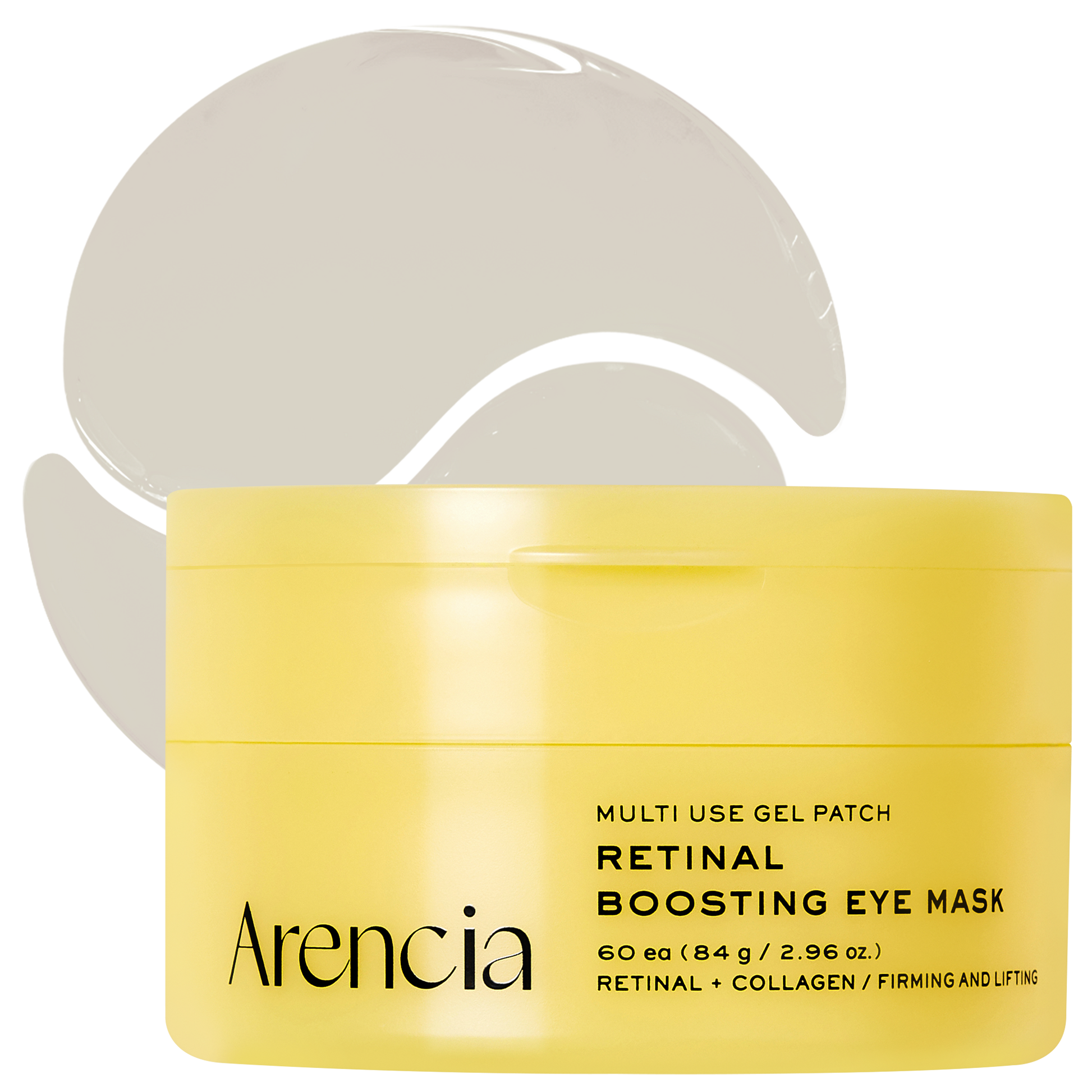 Retinal Boosting Eye Mask Patch – Depuffing Hydrogel Eye Masks with Retinal &amp; Peptides for Under Eye Bags, Fine Lines &amp; Smile Lines | 60 Patches (2.96 oz)