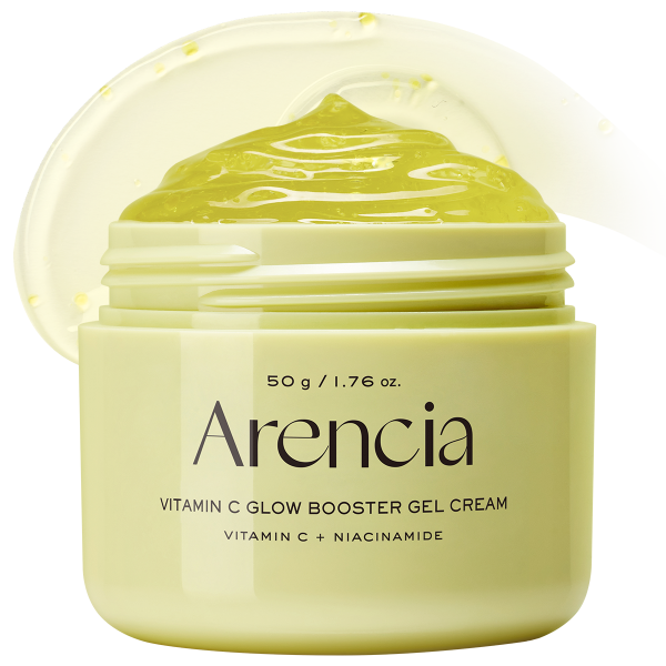 Vitamin C Glow Booster Gel Cream, Lightweight Brightening Gel Moisturizer for Even Tone &amp; Radiant Skin, 1.76 oz