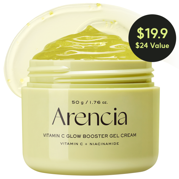Vitamin C Glow Booster Gel Cream, Lightweight Brightening Gel Moisturizer for Even Tone & Radiant Skin, 1.76 oz