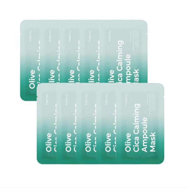 FREEMAY-Olive Cica Calming Ampoule Mask Sheets (10sheets)