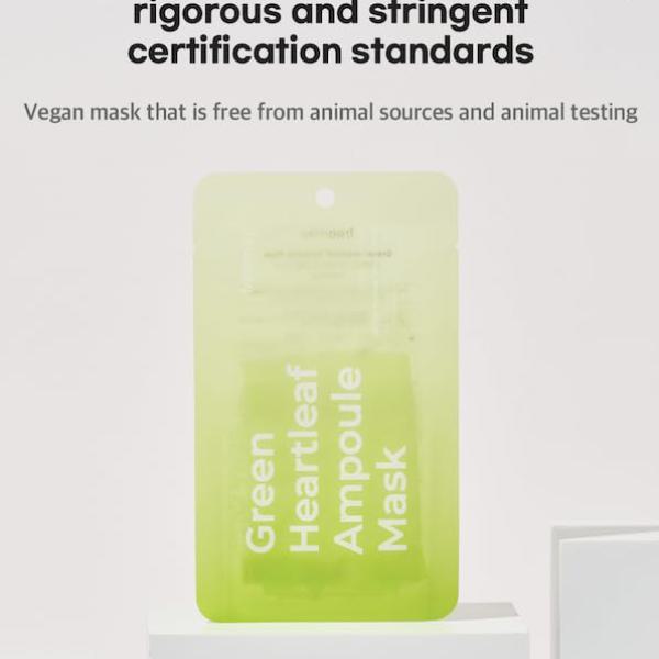 FREEMAY-Vegan Green Heartleaf Ampoule Mask sheets