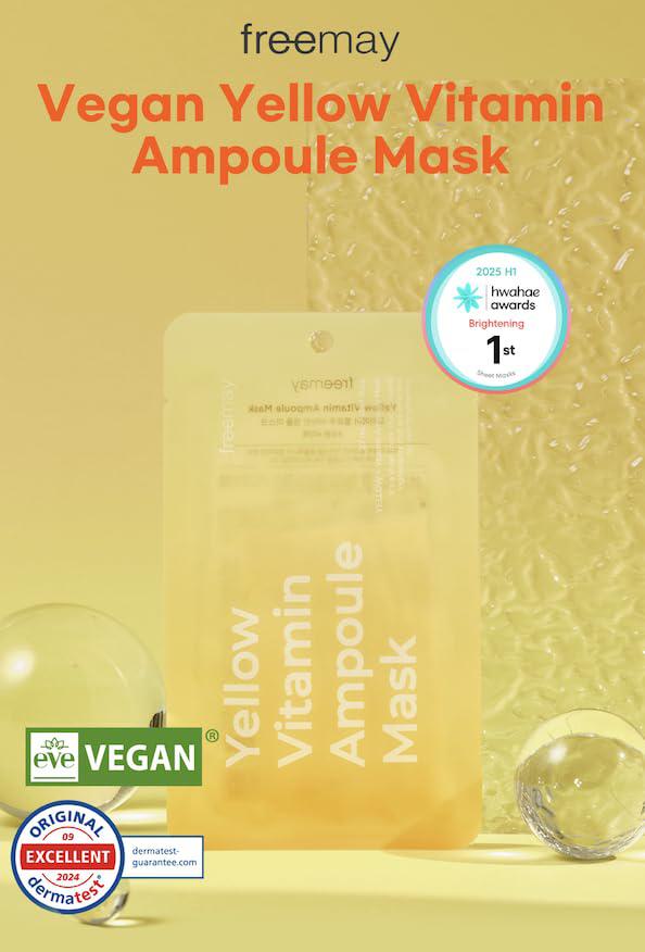 FREEMAY-Yellow Vitamin Ampoule Mask sheets