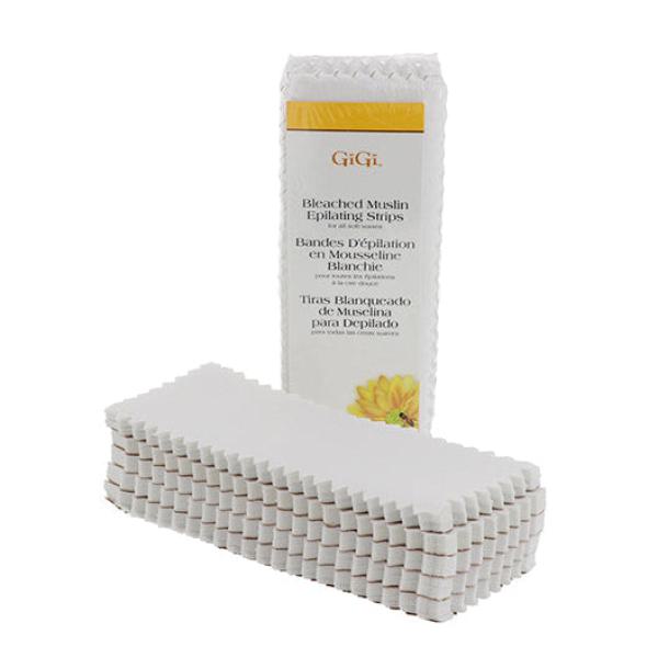 Bleached Muslin Epilating Strips, Small