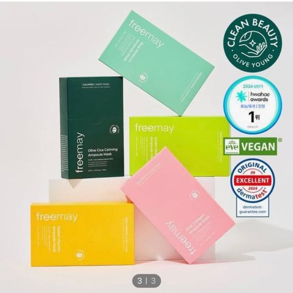 FREEMAY-[2X] Ampoule Mask Sheet (Pink Collagen + Choose Your Choice)