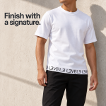 L3VEL3™ Premium Logo Strip tee